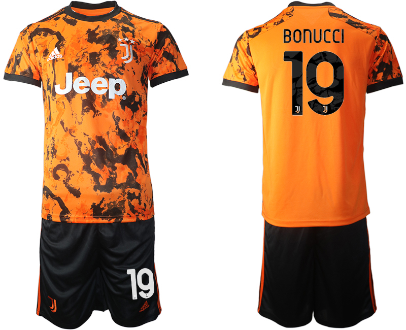 Men 2020-2021 club Juventus Second away #19 orange Soccer Jerseys->juventus jersey->Soccer Club Jersey